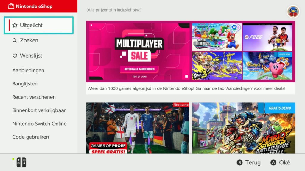 Nintendo Switch eShop update