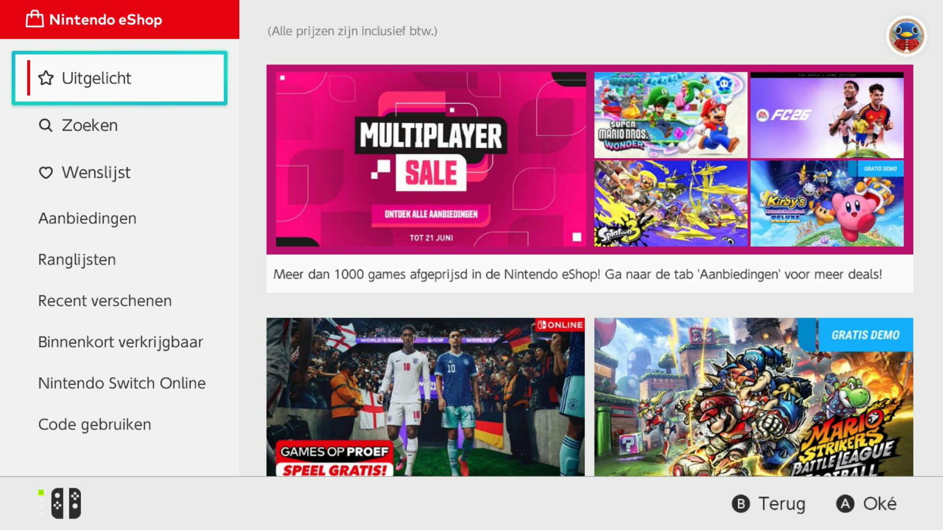 Nintendo Switch eShop update